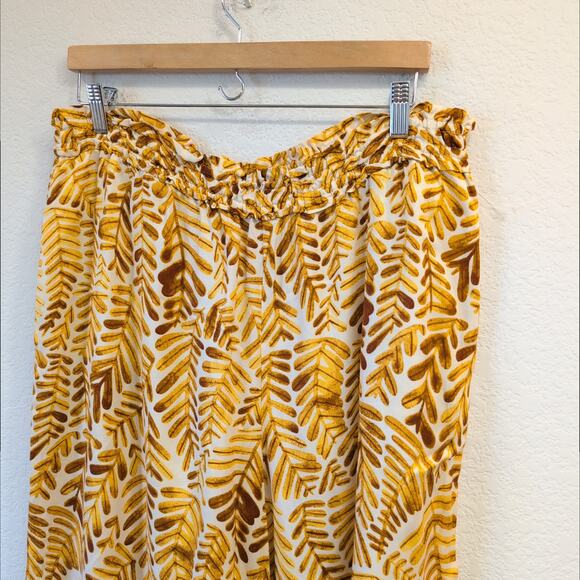 ANTHROPOLOGIE‎ Pull On Printed Pants XL Wide Leg Viscose Vacation Summer Coastal - Picture 6 of 9